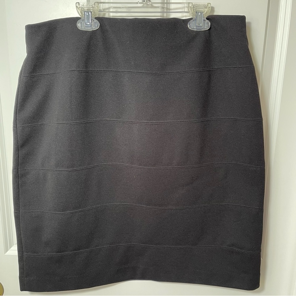 Alfani Black Stretch Pull-On Pencil Bandage Skirt Black L - Picture 6 of 12